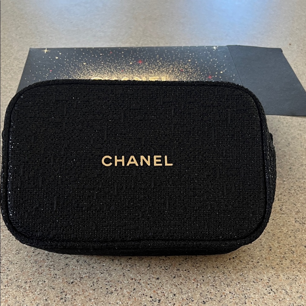CHANEL Black Cosmetic Bag